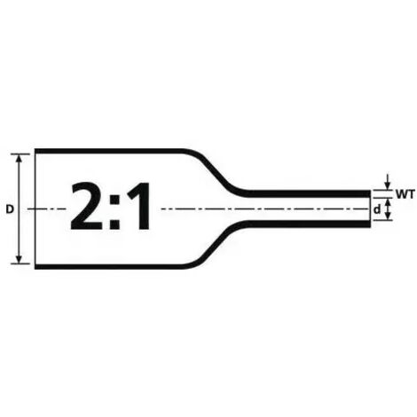HellermannTyton TLFX64YE - Schrumpfschlauch Ø6,4 mm Schrumpf 2:1 gelb 90 m