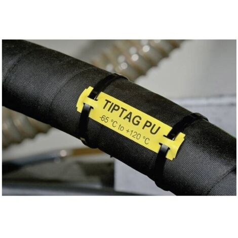 HellermannTyton TTAGPU15X65YE-PUR-YE (190) Targhette di identificazione 556-25011