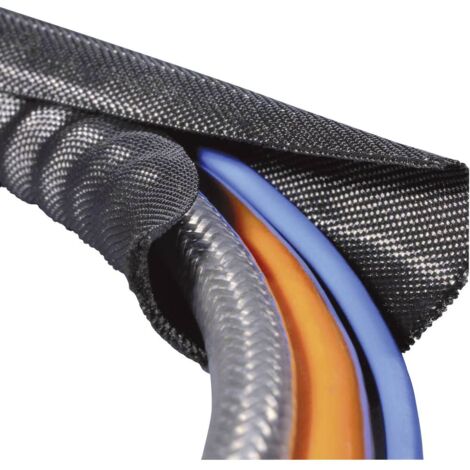 HellermannTyton Twist-In 25 Guaina intrecciata nera 2 metri