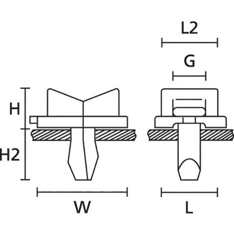 HellermannTyton TY5K3-PA66HS-NA Befestigungssockel steckbar 152-11309 Bündel-Ø-Bereich 9.30 mm (max)