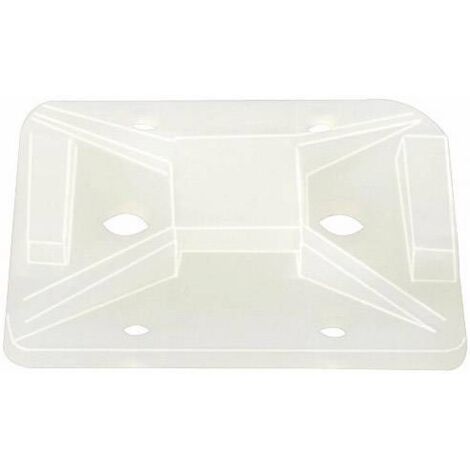 HellermannTyton TY8G1-N66-NA-C1 Embase de fixation vissable 151-21819 sans halogène, stabilisé aux UV, résistant aux intempéries transparent 1 pc( S14615