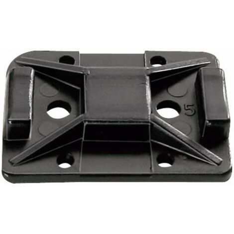 HellermannTyton TY8G1S-W-C1 Basetta di fissaggio autoadesivo, avvitabile 151-11810 senza alogeni, stabilizzata UV, resi