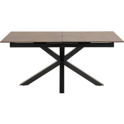 Hellin – Table de salle à manger rectangulaire extensible en céramique 168/210cm – Capacité 6 à 10 personnes – Système d'allonge centrale automatique