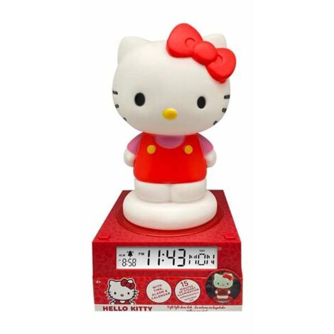 Hello KITty Lampada Sveglia 3D con Data