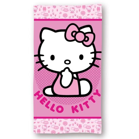 Hello Kitty Strandhandtuch Mikrofaser 140x70 – Leichtes Badehandtuch für Meer & Pool