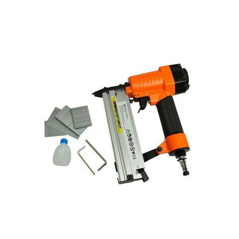Helloshop26 – Cloueur pneumatique 10-50 mm – Pression max 8 bar – Poignées en caoutchouc pour confort – Fixation rapide matériaux divers