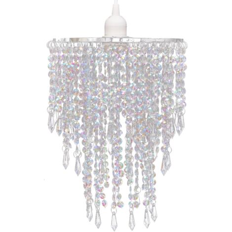 Helloshop26 – Lustre plafonnier suspendu moderne cristal 30,5 cm – Acier et plastique – Longueur câble 1,2 m – Type d'ampoule E27