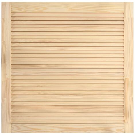 Helloshop26 – Porte à persiennes en bois de pin massif 39,5 x 39,4 cm – Structure stable pour circulation d'air – Compatible avec charnières et accessoires