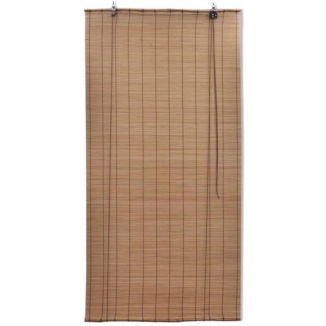 Store enrouleur tamisant bois tissé Ballauf châtaigne 100 x 200 cm | Castorama