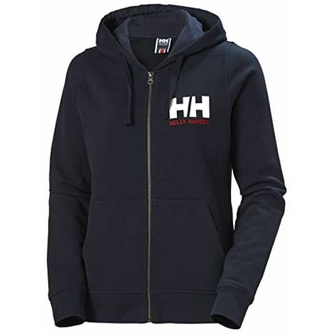 Helly Hansen W HH Logo Full Zip Hoodie Sweat-Shirt, 597 Navy, X-Large Femme