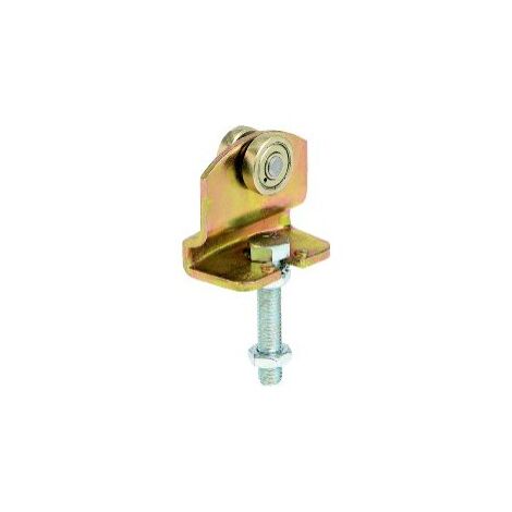 HELM 590 Monture tole galvanisée, fixation sur plat, galet avec moyeu M20x80, Hauteur réglable