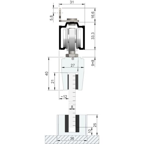 HELM Abdeckkappenpaar 31 x 33,3 mm, EV1 eloxiert