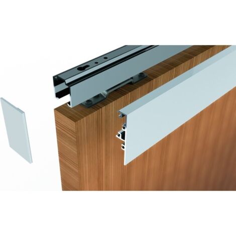 HELM Klipsblende Aluminium Edelstahl Effekt eloxiert zum Aufklipsen 2100 mm Höhe 65 mm