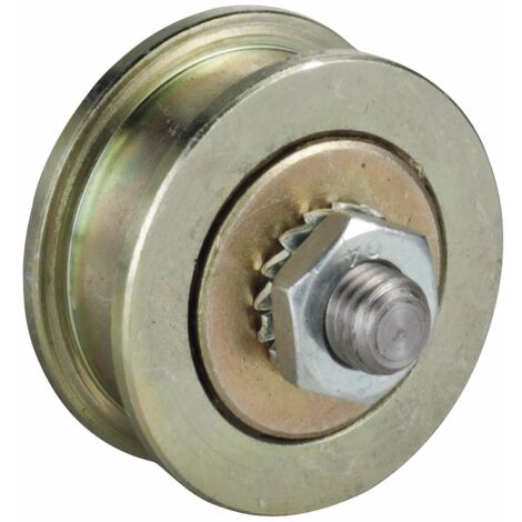 Helm Schiebetor-Stahlrolle (Torrolle) ø 55 mm Laufrolle Stahl verzinkt-gelb