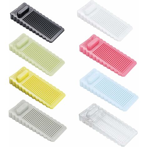 Héloise cale porte sol, bloque porte sol, 8 pièces stop porte sol, Fait de caoutchouc souple, durable, antidérapant, peut être empilé, pour la maison, le bureau (8 couleurs, 3,9 x 9,5 x 1,33cm)