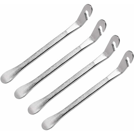 Héloise Levier Demonte Pneus de Vélo 4PCS Demonte Pneu Manuel, Demonte-Pneu Vélo en Acier, Enlève Pneus pour Vélos, Levier Démonte Pneu Pelle, Bicycliste Outil Vélo Kit Leviers de Réparation de Roue