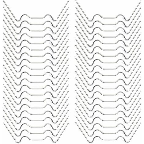 Héloise Serre Vitrage Clips,Type W Serre Pinces en Acier Inoxydable,Type W Clips pour Serre,Clips de montage pour serre,Pinces de Fixation pour Serre en Verre,Accessoires de Clips de Serre