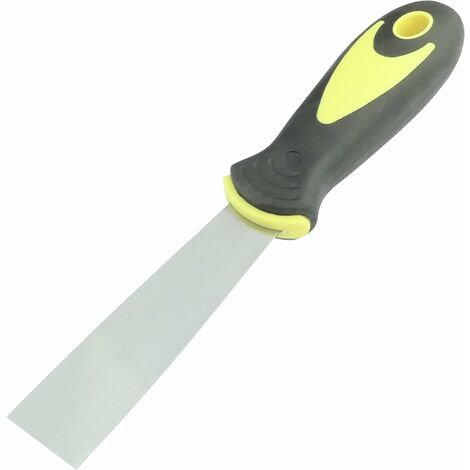 Héloise Spatule/Couteau de Peinture 30mm - Couteau à Mastic/Enduire - Spatule de Maçonnerie - Grattoire Papier Peint - Outil de Plâtrier/Plaquiste/Maçon - Poignée en Plastique Bi-Matière