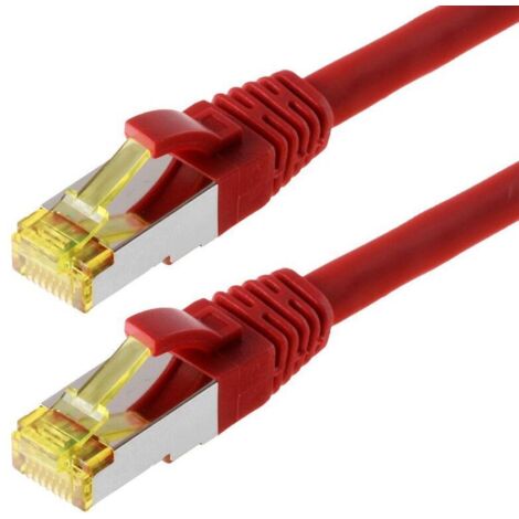 Helos cable de red s/ftp cat 6a rojo 1,0m