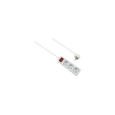 HELOS MULTIPRISE CLASSIC 3 PRISES AVEC INTERRUPTEUR BLANC 5 M 262792