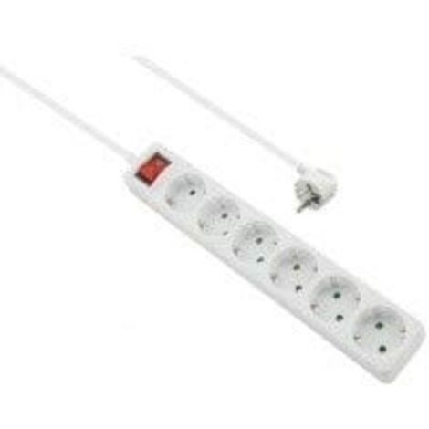 HELOS MULTIPRISE CLASSIC 6 PRISES AVEC INTERRUPTEUR BLANC 1,5 M 262796