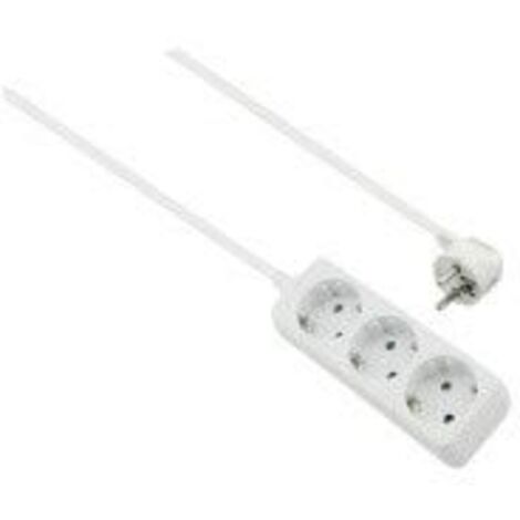 HELOS REGLETA CLASSIC CON 3 ENCHUFES, COLOR BLANCO, 1,5 M, SIN INTERRUPTOR.