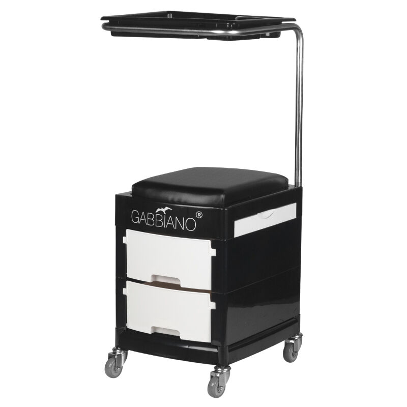 Helper - tabouret de pédicure 16 plus noir/blanc