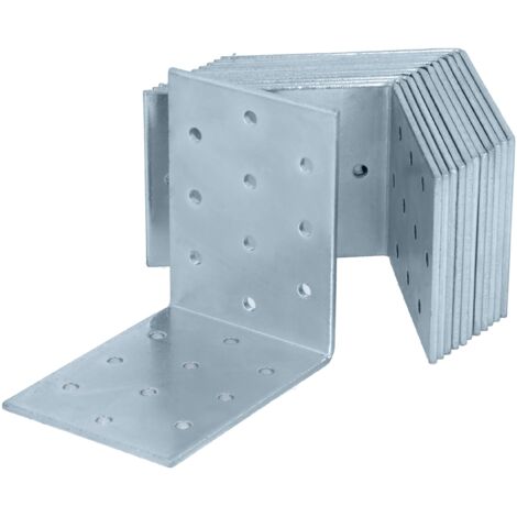 HELPMATE – 12 pezzi angolo piastra forata 80 x 80 x 60 mm – Connettore angolare zincato galvanicamente & blu passivato – Connettore in legno con eccellente protezione contro la corrosione – angolo del