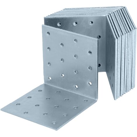 HELPMATE – 12 pezzi angolo piastra forata 80 x 80 x 80 mm – Connettore angolare zincato galvanicamente & blu passivato – Connettore in legno con eccellente protezione contro la corrosione – angolo del