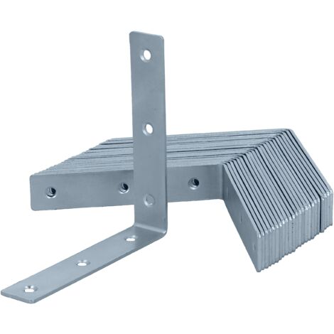HELPMATE - 24 pezzi angolari a sedia 100x100x20 mm - Connettore galvanizzato blu senza cromo VI - Sostegni angolo per mobili con protezione corrosiva eccellente, stabili & durevoli - Montaggio facile