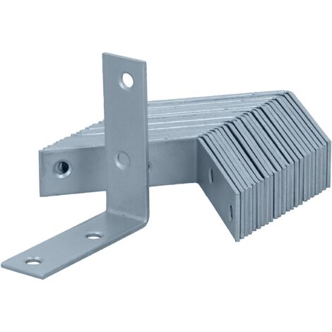 HELPMATE - 24 pezzi angolari a sedia 60x60x18 mm - Connettore galvanizzato blu senza cromo VI - Sostegni ad angolo per mobili con protezione corrosiva eccellente, stabili & durevoli - Montaggio facile