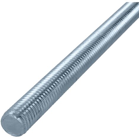 HELPMATE - Asta filettata M12 x 330 mm in acciaio zincato - Set da 2 pezzi di barra con filettatura metrica integrale - Perno filettato con classe di resistenza 4,8, DIN 976