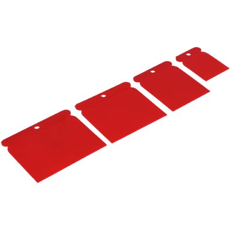 HELPMATE - Spatola per pittura in plastica - Set di 4 spatole per lavori di precisione - Spatola per carrozzeria - Prodotto in Germania