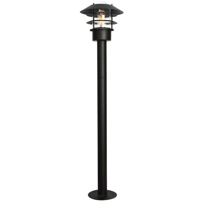 Elstead Lighting - Elstead Helsingor - 1 Light Outdoor Bollard Lantern Black IP44, E27