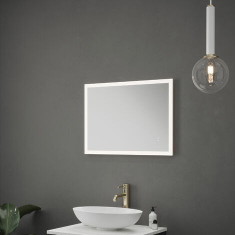 Helsinki LED Mirror - 500 x 700 x 24mm IP44 Rated Diffused Border Natural White 4000K Demister