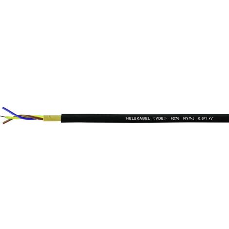 HELU 32059 Cavo posa fissa NYY-J 5 G 1.5 mm² Nero 50 m