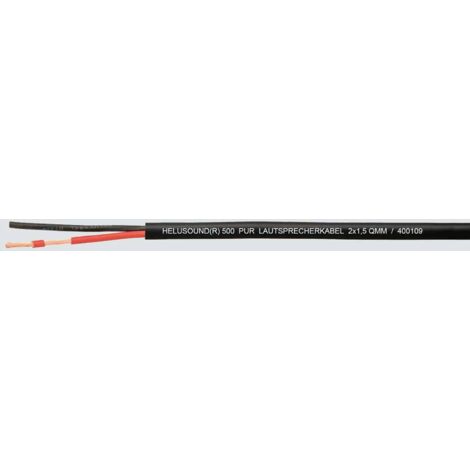 HELU 400110 Câble haut-parleur 2 x 2.5 mm² noir, rouge 100 m