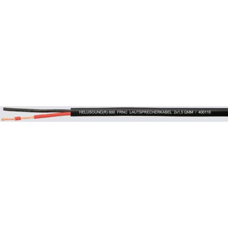 HELU 400116 Câble haut-parleur 2 x 1.5 mm² noir, rouge 100 m