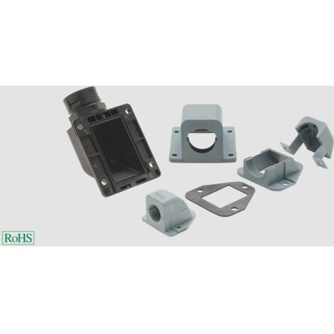 HELU 920515 HSSV-KF M Passacavo con flangia pieghevole Nero M25 1 pz.