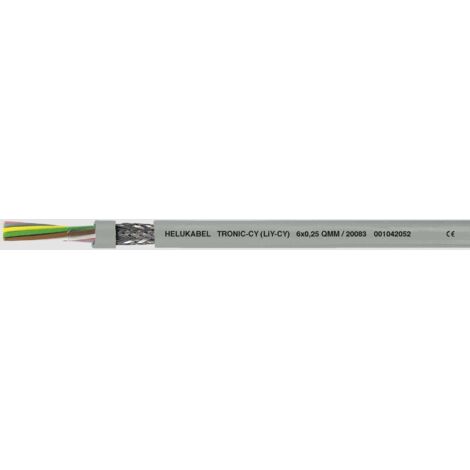 Helukabel 16027 Câble de données LiYCY 3 x 0.75 mm² gris 100 m R292611