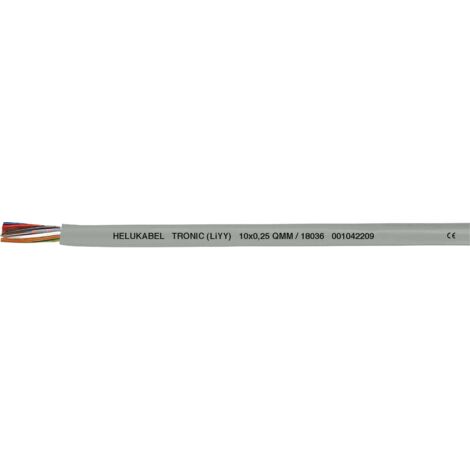 Helukabel 18085 Câble de données LiYY 2 x 0.5 mm² gris 100 m R293981