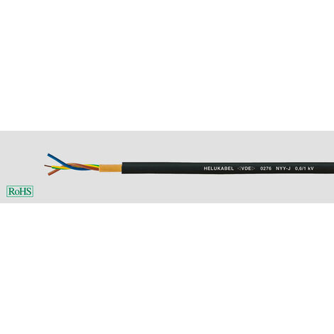 Helukabel 32002 Erdkabel NYY-J 1 G 6 mm² Schwarz 100 m