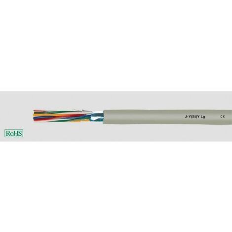 Helukabel 33020 Circuit de télécommunication J-Y(ST)Y 4 x 2 x 0.8 mm gris 100 m D837671