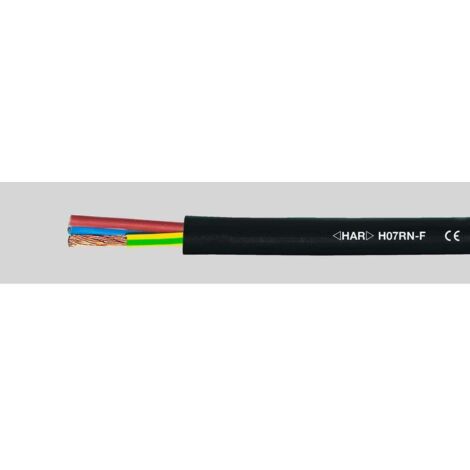 Helukabel 37021 Cavo in gomma H07RN-F 2 x 2.5 mm² Nero 100 m
