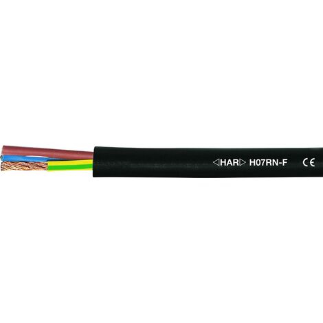Câble prise terre 3*1.5mm - H05VV-F - intensité 16A - L: 1.50 mètres