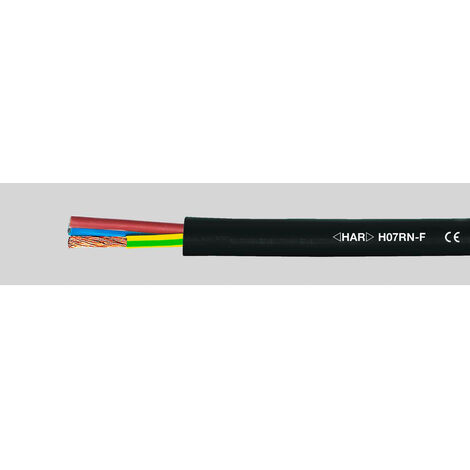 Helukabel 37046 Gummischlauchleitung H07RN-F 4 G 2.5 mm² Schwarz 50 m