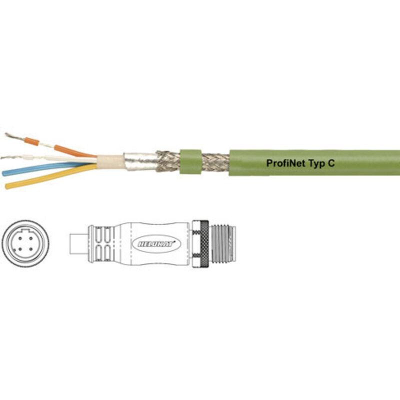 806484 Sensor-/Aktor-Anschlussleitung M12 Stecker, gerade 3.00 m Polzahl: 4 1 St. - Helukabel