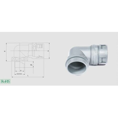 Helukabel 94203 HSSV 90° M Raccord de tuyau gris M25 90° 1 pc(s)