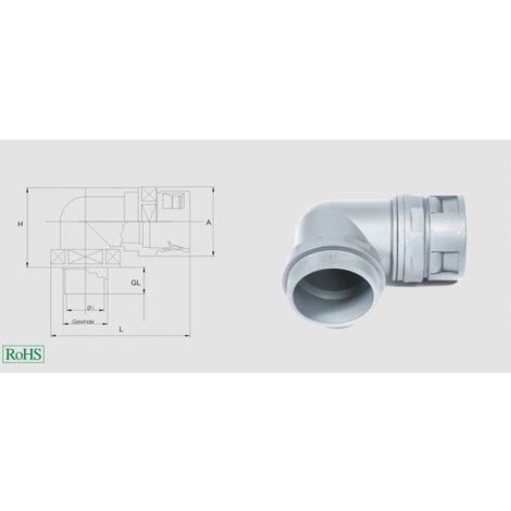 Helukabel 94204 HSSV 90° M Raccordo a vite del tubo flessibile Grigio M32 90° 1 pz.