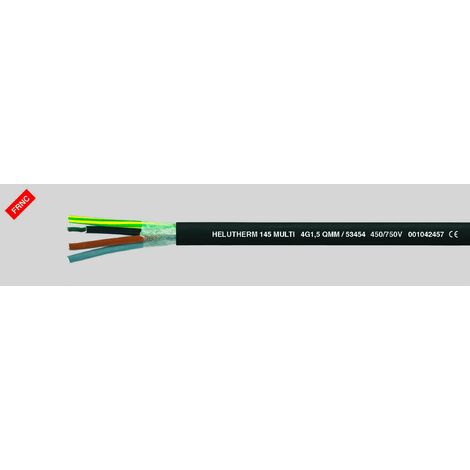 Helukabel HELUTHERM® 145 Multi Câble pour hautes températures 2 x 0.50 mm² noir 53392 100 m D810291